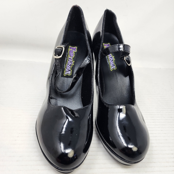 Fantasia Black Mary Jane Heels Size 8 - Picture 5 of 12